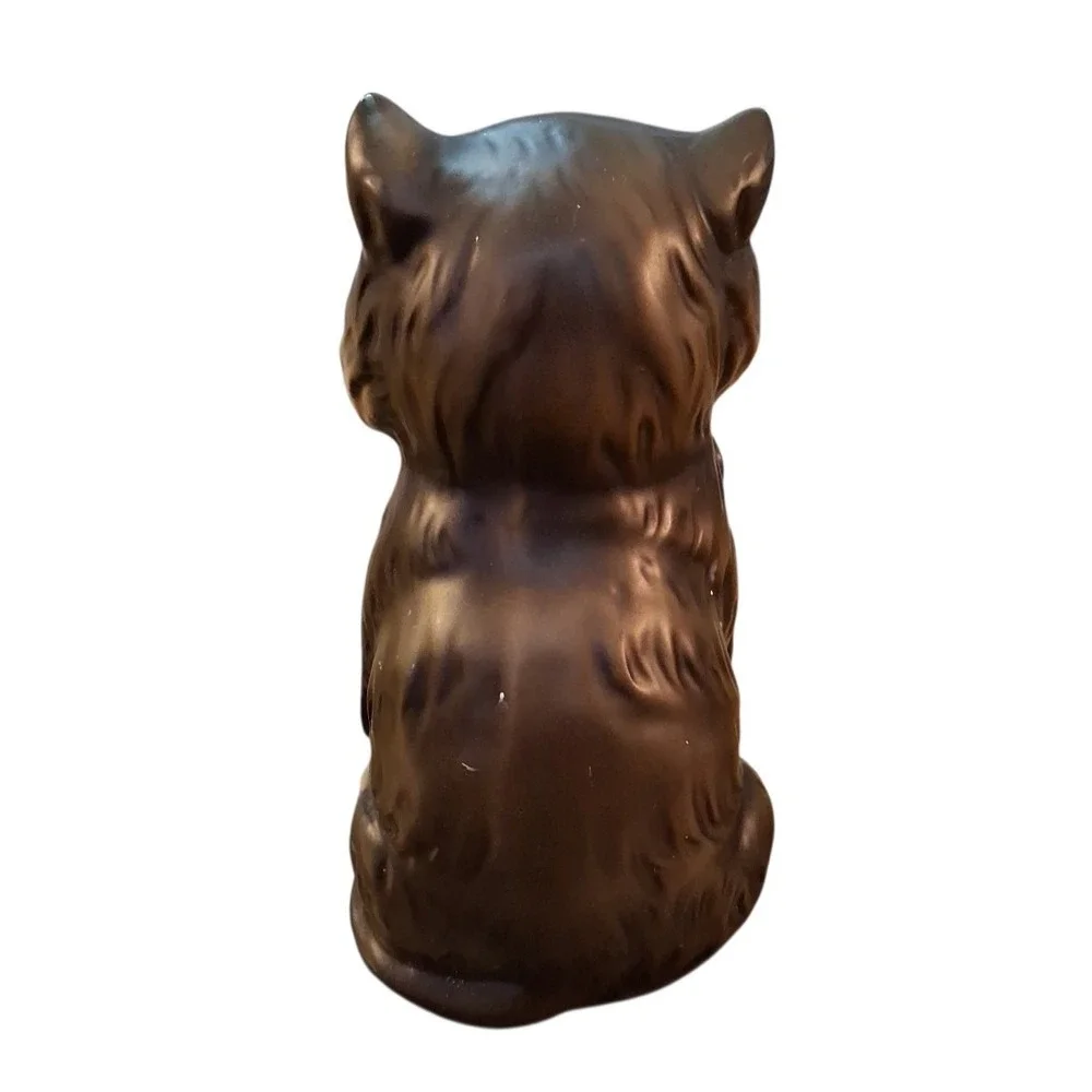 Vintage Persian Cat Kitten Gray White Green Eyes‎ Ceramic 7